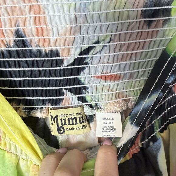 Show Me Your Mumu Women’s Floral Chiffon Wide Leg Pants Built In Shorts Size M - Picture 6 of 10